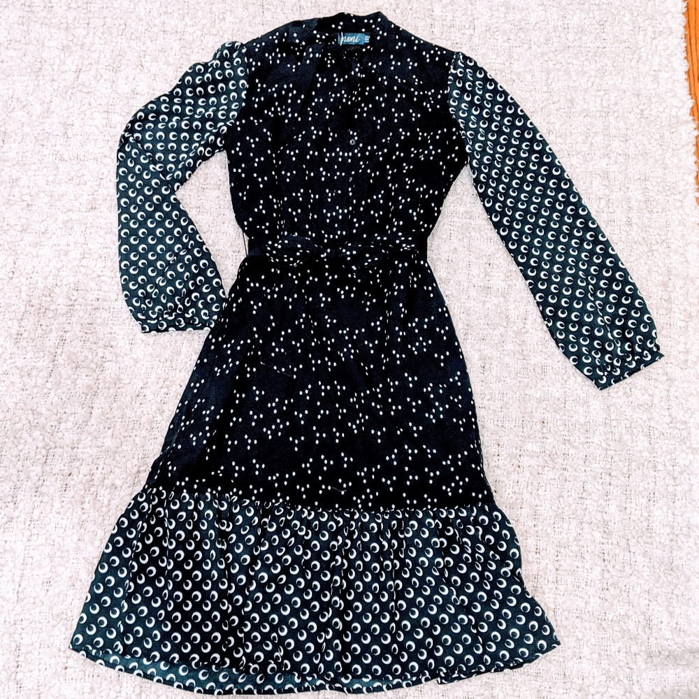 Teen Noni Navy and White Dress
